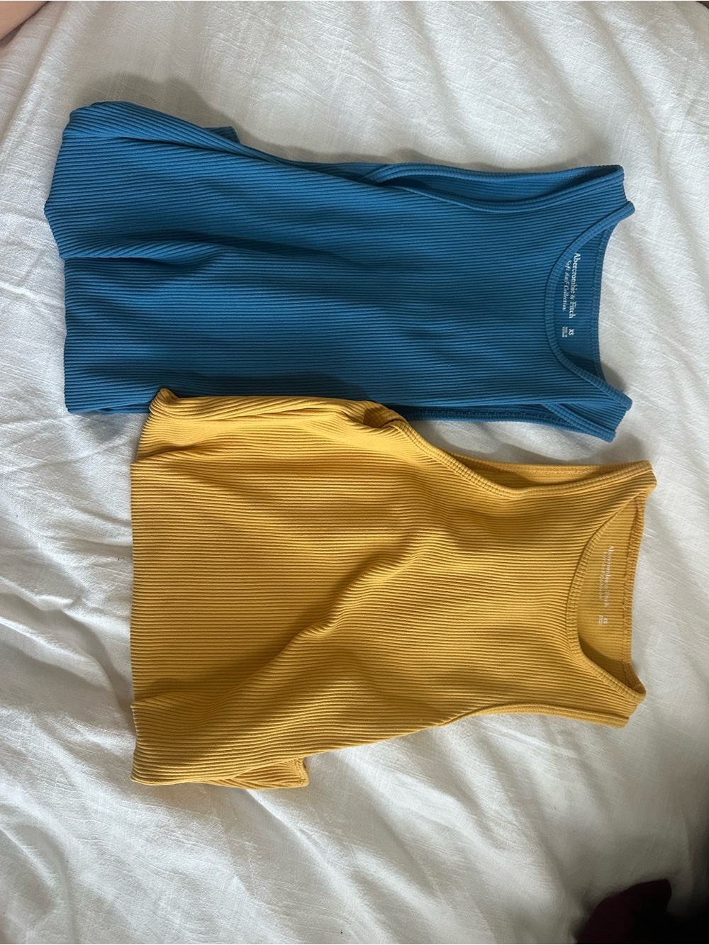 Ribbed Tank Bodysuit Duo - Teal & Mustard